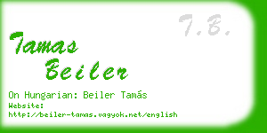 tamas beiler business card